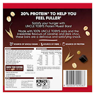 Uncle Tobys Protein Bars with Caramel & Dark Chocolate 5 Pack