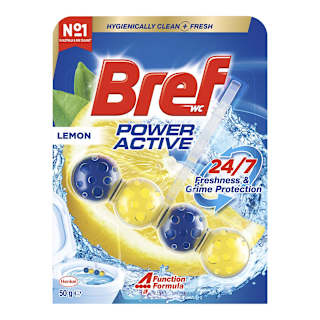 Bref Power Active Juicy Lemon Rim Block Toilet Cleaner