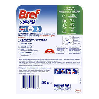 Bref Power Active Juicy Lemon Rim Block Toilet Cleaner