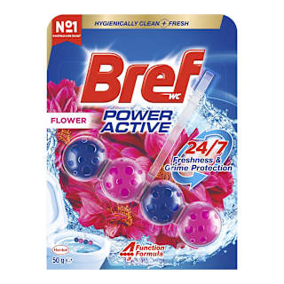 Bref Power Active Flower Blossom Rim Block Toilet Cleaner