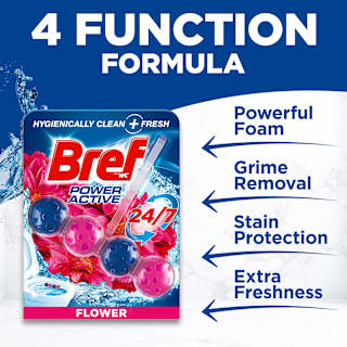 Bref Power Active Flower Blossom Rim Block Toilet Cleaner