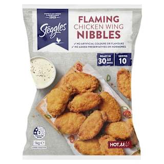 Steggles Chicken Pieces Flaming Wing Nibbles Spicy