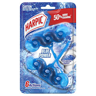 Harpic Blue Power Toilet Cleaner In The Bowl Atlantic Burst
