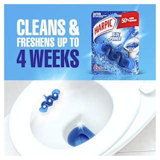 Harpic Blue Power Toilet Cleaner In The Bowl Atlantic Burst
