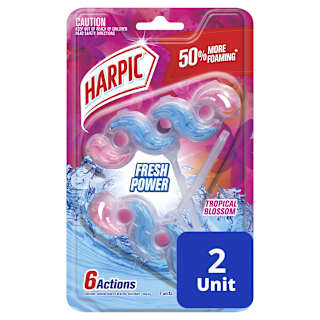 Harpic Fresh Power Toilet Cleaner In The Bowl Tropical Blossom