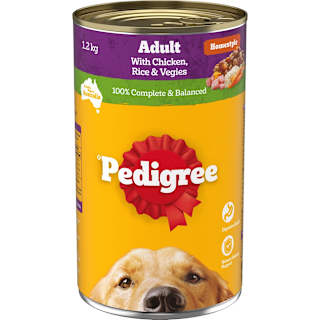 Pedigree Wet Dog Food Chicken, Rice & Vegies Homestyle 1.2kg Can