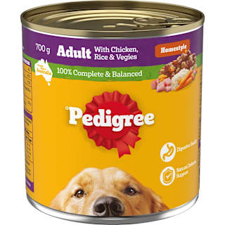 Pedigree Wet Dog Food with Chicken, Rice & Vegies Homestyle Can