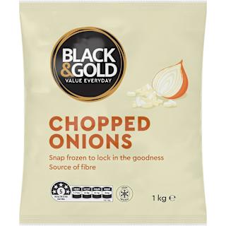Black & Gold Chopped Onions