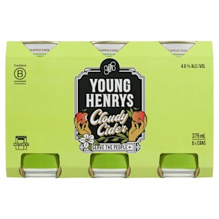 Young Henry's Cloudy Cider Can 375mL 6 Pack