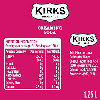 Kirks Creaming Soda Bottle Soft Drink Bottle 