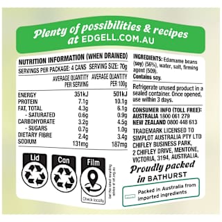 Edgell Edamame Bean Cans