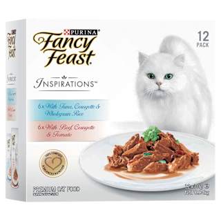Fancy Feast Adult Inspirations Tuna, Courgette & Rice and Beef, Courgette & Tomato Wet Cat Food
