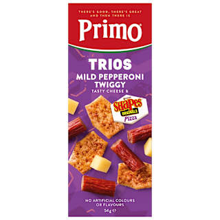 Primo Mild Pepperoni Twiggy Tasty Cheese & Pizza Lovers Shapes