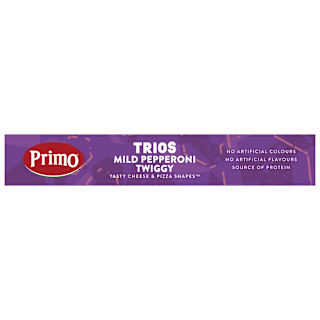 Primo Mild Pepperoni Twiggy Tasty Cheese & Pizza Lovers Shapes