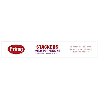 Primo Stackers Pepperoni with Jatz Crackers and Cheddar Cheese