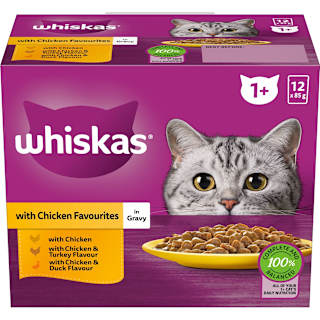 Whiskas 1+ Wet Cat Food with Chicken Favourites In Gravy