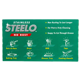 Steelo Scourer Steel Wool Soap Pads Stainless