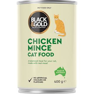 Black & Gold Cat Chicken Mince