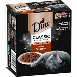 Dine Wet Cat Food Meat Selection In Gravy