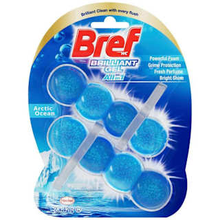 Bref Brilliant Gel Arctic Ocean Rim Block Toilet Cleaner