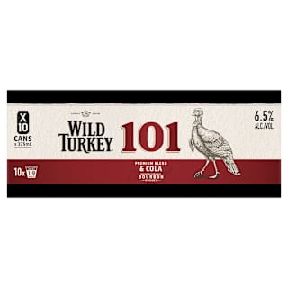 Wild Turkey 101 Premium Blend and Cola Can