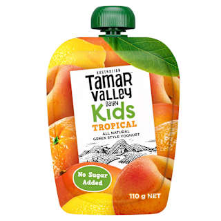Tamar Valley Dairy Kids Greek Yoghurt Pouch Tropical
