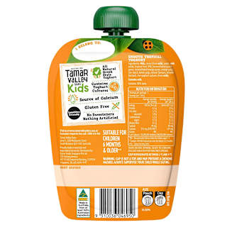Tamar Valley Dairy Kids Greek Yoghurt Pouch Tropical