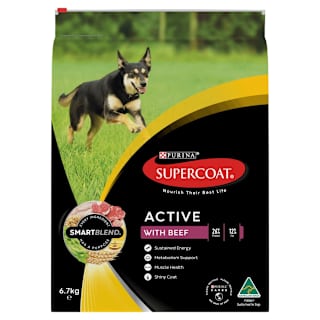 Supercoat Smartblend Adult Active Dog Food With Beef