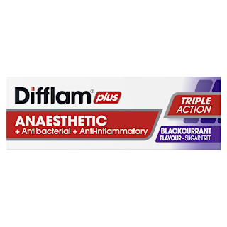 Difflam Plus Anaesthetic Sore Throat Lozenges Blackcurrant Flavour