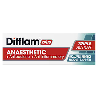 Difflam Plus Anaesthetic Sore Throat Lozenges Eucalyptus & Menthol Flavour