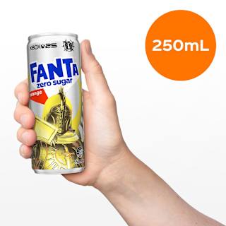 Fanta Orange Zero Sugar Soft Drink Multipack Cans