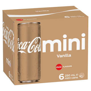 Coca-Cola Vanilla Soft Drink Multipack Mini Cans