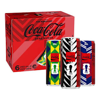 Coca-Cola Zero Sugar Soft Drink Multipack Mini Cans