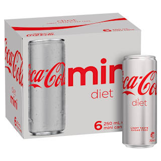 Diet Coca-Cola Soft Drink Multipack Mini Cans