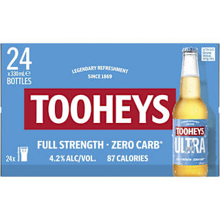 Tooheys Ultra Zero Carb Bottle 330mL
