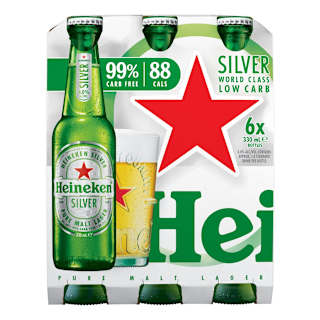 Heineken Silver Bottle 330mL 6 Pack