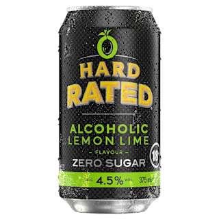 Hard Rated Zero Sugar Zesty Lemon Lime Can 375mL