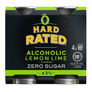 Hard Rated Zero Sugar Zesty Lemon Lime Can 375mL 