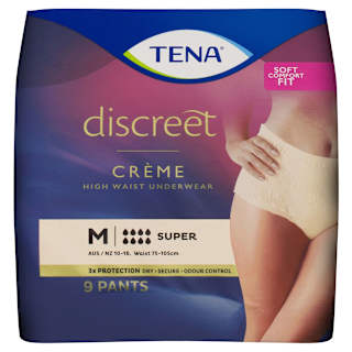 Tena Discreet High Waist Underwear Creme Super Medium