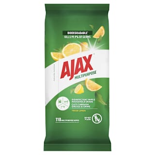 Ajax Eco Antibacterial Disinfectant Cleaning Wipes Lemon