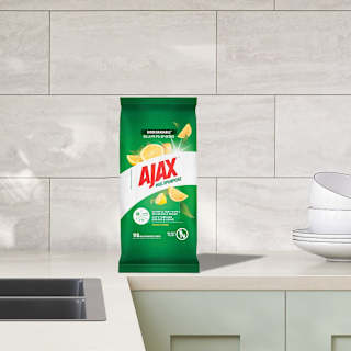 Ajax Eco Antibacterial Disinfectant Cleaning Wipes Lemon