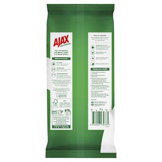 Ajax Eco Antibacterial Disinfectant Cleaning Wipes Lemon