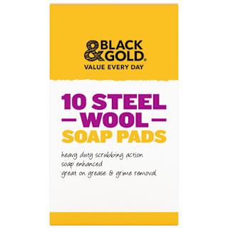 Black & Gold Steel Soap Pads