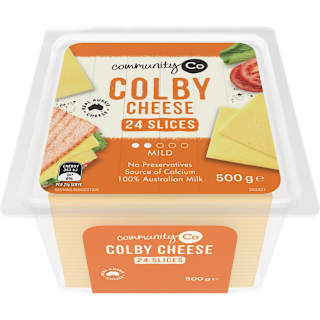Community Co Sliced Colby Cheese