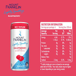Mount Franklin Lightly Sparkling Water Raspberry Multipack Mini Cans