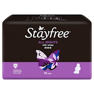 Stayfree All Nights Extra Long With Wings Pads