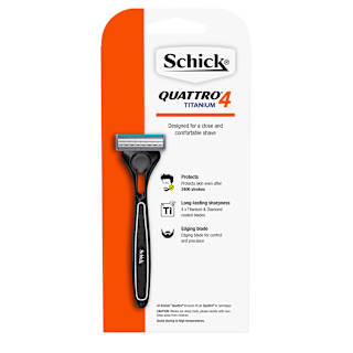 Schick Quattro Titanium Disposable Razor System 4 Kit+5 Value Pack