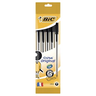BIC Cristal Black Ballpoint Pens