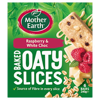 Mother Earth Golden Baked Oaty Slice Raspberry Chocolate