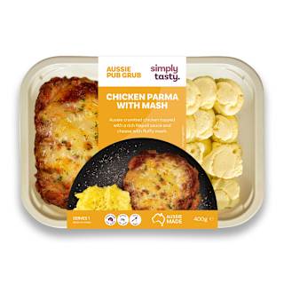 Simply Tasty Chicken Parmi & Mash